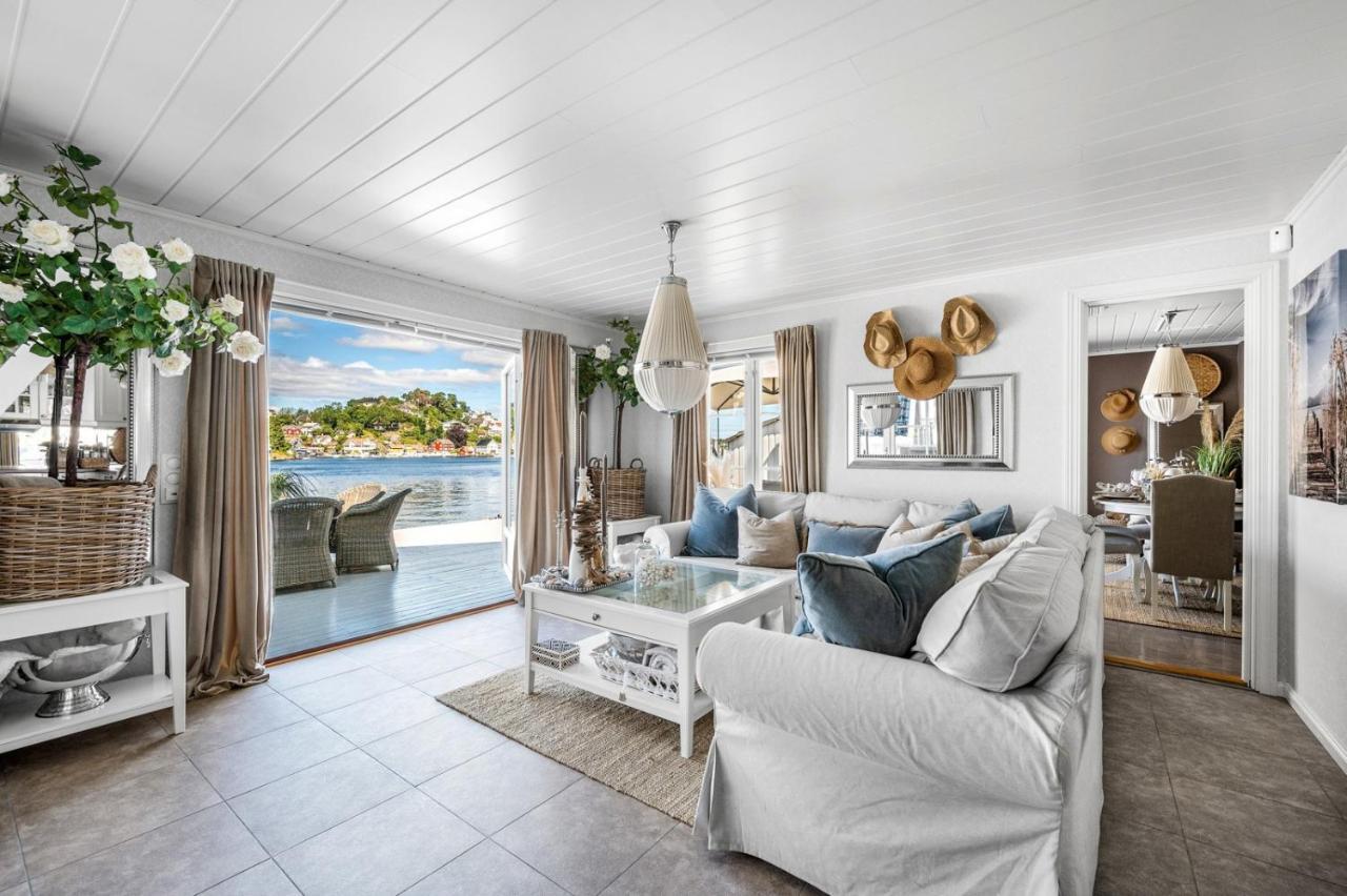 Luxurious Boathouse With Private Dock In The Best Location In Arendal Kültér fotó